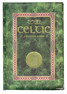 Green Marble Celtic Address Book - Desk Size