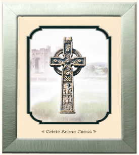 Celtic Stone Cross Mounted - Bunratty Framed