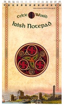Celtic World Spiral bound Irish Notepad
